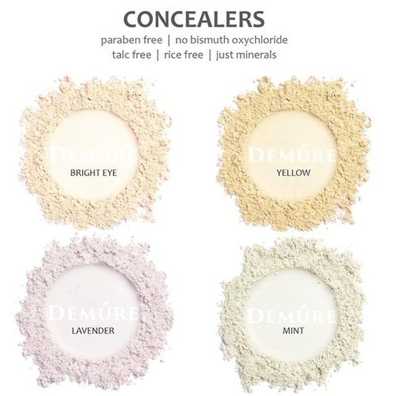 Demure Mineral Makeup - Under Eye Concealer for Dark Circles | Brightening Treatment | Lightweight Loose Powder