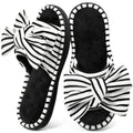 ULTRAIDEAS Womens Indoor Outdoor Slippers, Memory Foam Open Toe Cute House Shoes for Bedroom with Bow Design, Gift for Women(Black,7-8)
