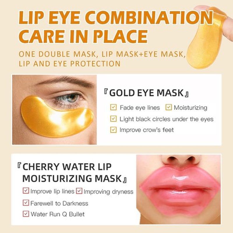 30 Pairs Lip Mask & Eye Mask,Under Eye Patches, Eye Mask for Puffy Eyes,Chapstick Bulk,Mothers Day Gifts,Teacher Appreciation Gifts,Bulk Gifts for Women, Party Favors,Cheer Gifts,Mini Gifts for Women