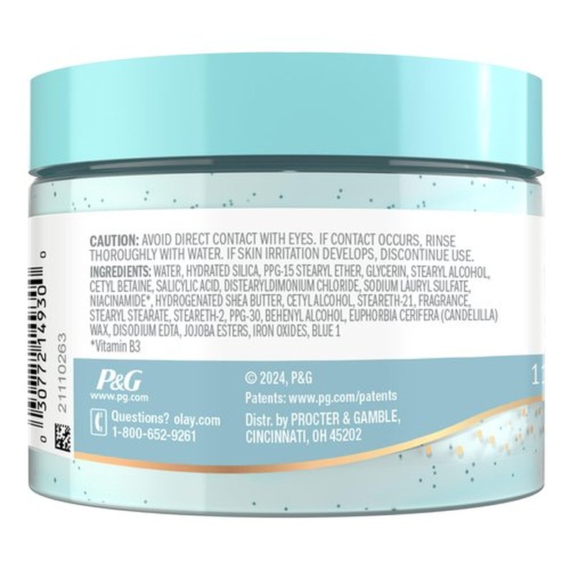 Olay Body Indulgent Mineral Scrub, Skin Exfoliating & Massaging Pearls, Nourishing Soft & Gentle Formula, Renewing BHA, Vitamin B3 Complex, Luxurious Fragrances, Coconut & Guava Scent, 11 oz