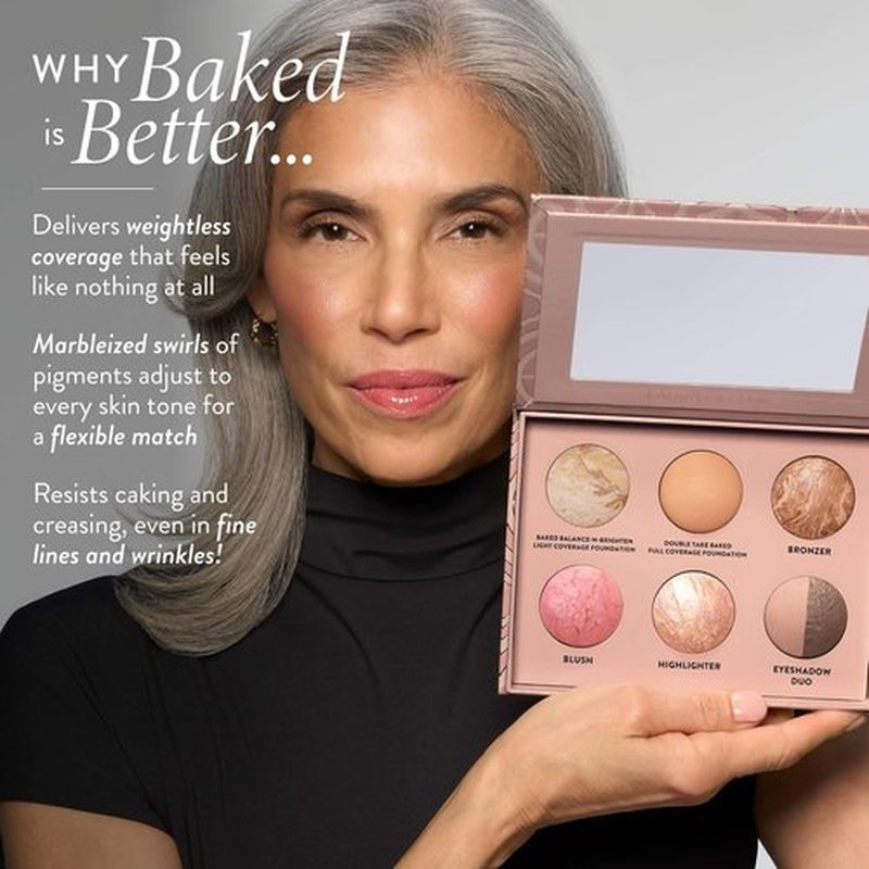 Laura Geller Baked Icons Full Face Makeup Palette - All-in-One for Mature Skin | Travel-Friendly, Light