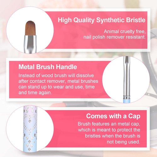 15pc Nail Art Brush Set - Design & Clean Up Brushes for Acrylic & Gel Polish Painting