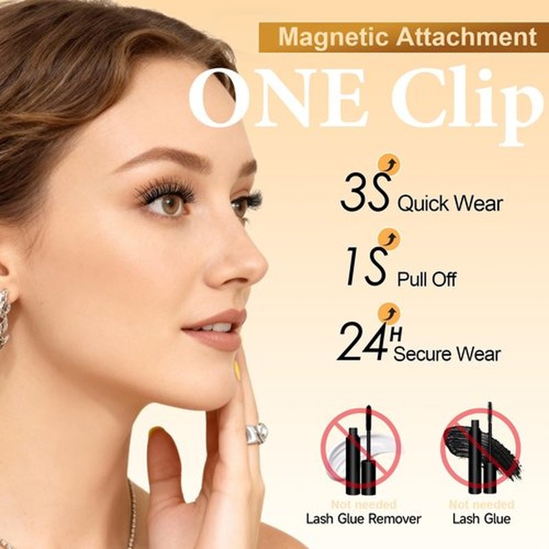 Magnetic Eyelashes Without Eyeliner