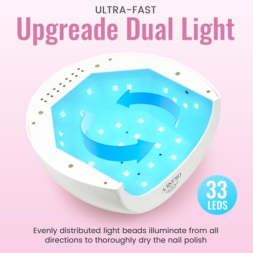 Okasiuv Rechargeable UV LED Nail Lamp with Diamond Design & Touch Control - 3 Timer Settings, Fast Curing for All Gel Polishes, Portable UV Nail Dryer for Professional Salon & Home