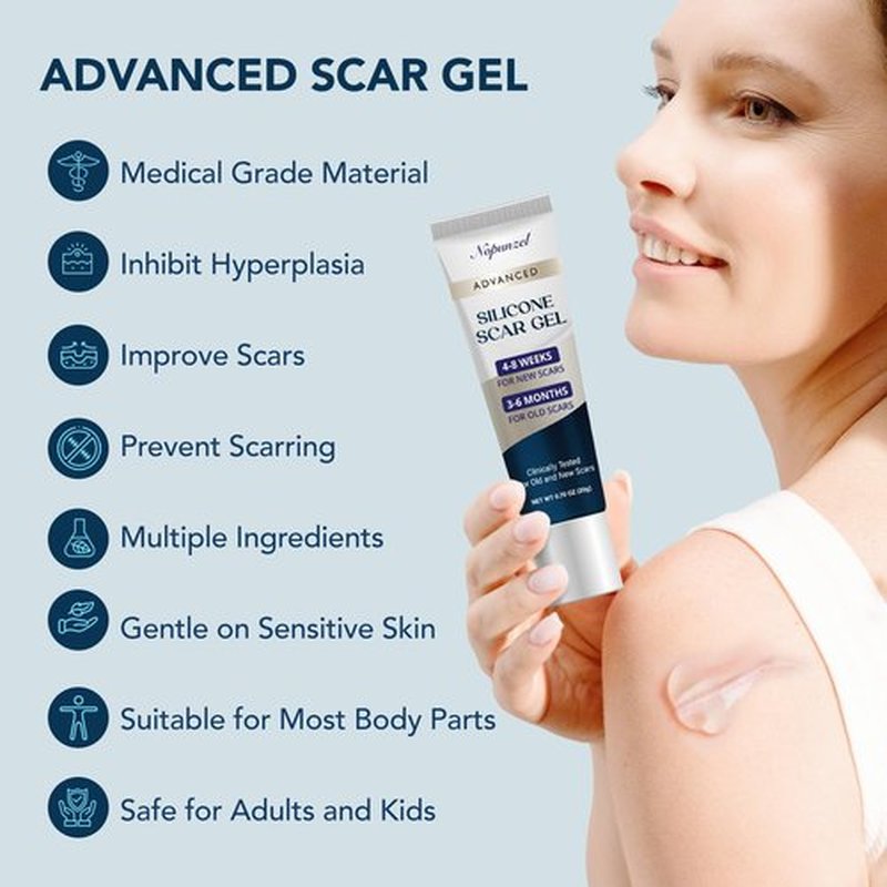 Silicone Scar Gel: Silicone Gel for Scars - Improve Scar Appearance for Old and New Scars - Medical Grade Silicone - Advanced Scar Gel - Scalds - Surgery - Injury - Stitches - Burns - 20g