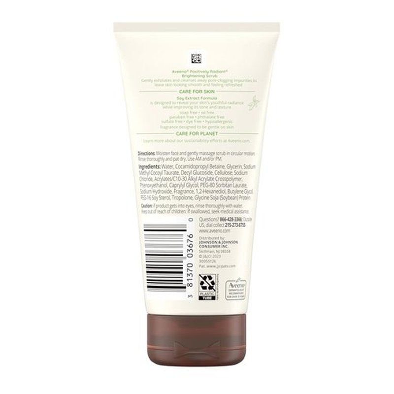 Aveeno Positively Radiant Exfoliating Facial Scrub - Brightens Skin Tone & Texture | 5 oz