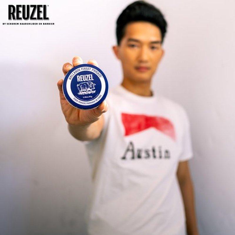 REUZEL Fiber Pomade, Firm and Pliable All Day Hold, Water Soluble Styling, Low Shine and Flake Free, Easy To Wash Out, For All Hair Types