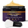 VALITIC Vitamin C & Turmeric Clay Mask - Dark Spot Corrector with Kojic Acid & Retinol - 100g Skin Care Solution