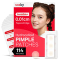 SOSKY Pimple Patches for Face, Hydrocolloid Acne Patches, Zit Sticker for Face and Skin 114 Count 10mm