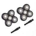 Universal 2pcs 5 Blades Shaver Replacement Heads Compatible with Freebird Head Shave for Freedom Grooming Replacement Head and More with Easy Clean Brush Blade Cover