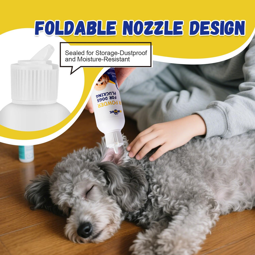 Ninibabie Dog Ear Powder for Hair Removal – Grooming Grip Powder for Poodles & Doodles, Grooming Aid for Pet Ear Cleaning