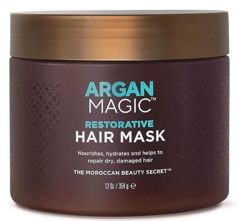 Argan Magic Restorative Hair Mask - Hydrating Protein-Rich Formula for Damaged Hair | Paraben-Free, 12 oz