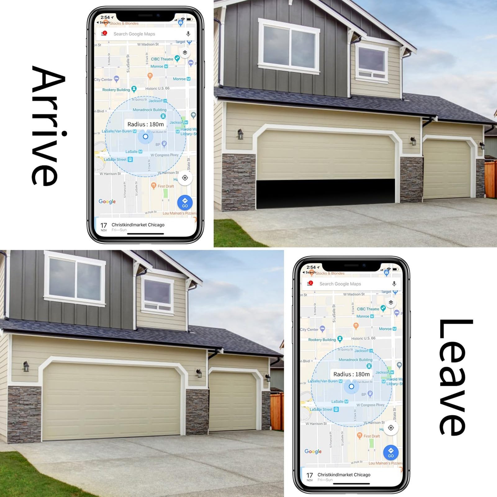 Door Opener Remote, Tuya Smart Life APP Control, Voice APP Remote Control for Assistant Intelligent Garage Door Switch(#3)