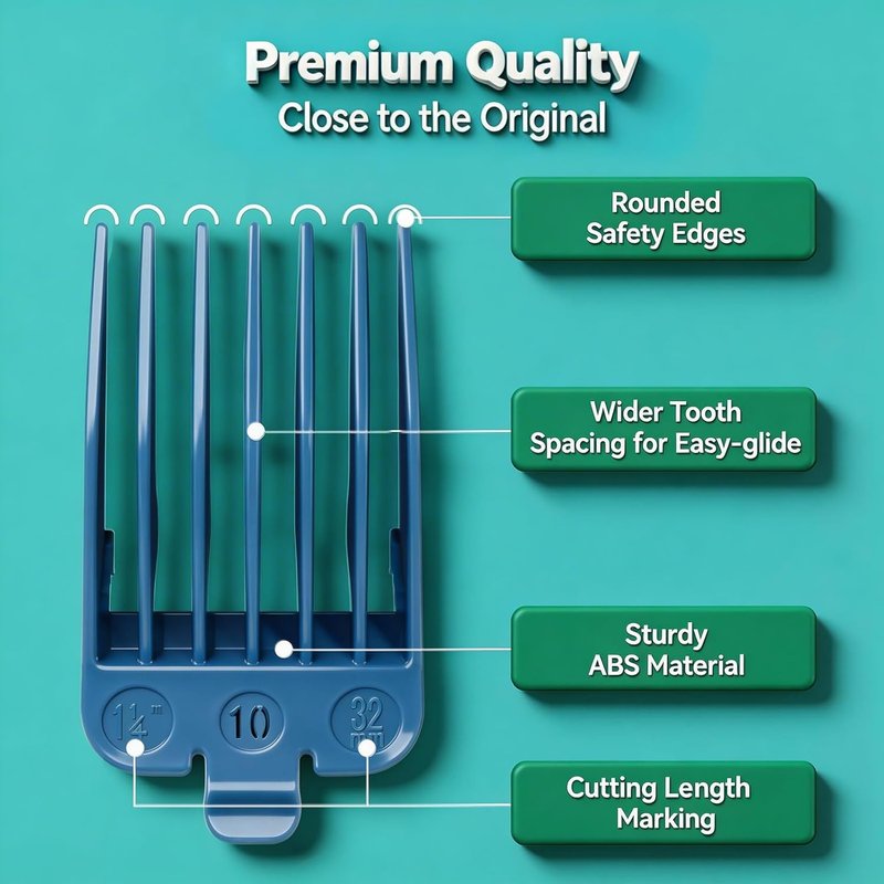Wahl Clipper Guards - Color Coded Sizes 1.25" & 1.5" - Compatible with Most Wahl Clippers