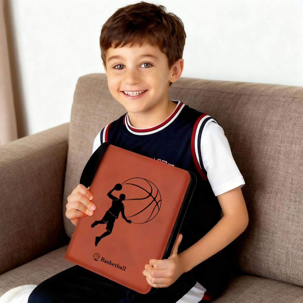 Basketball Card Binder,2025-26 Sports Trading Card with Sleeves Holder Album,400 Pockets Basketball Card Holder,2026 Portable Collection Card Ablum, Game Card Case book With Zipper