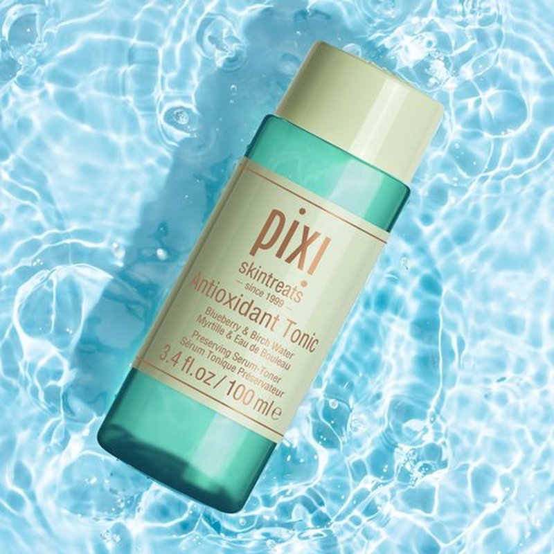 Pixi Antioxidant Tonic | Alcohol-Free Hydrating Multi-Tasking Formula with 3 Facial Skin Care Products in 1 | Face Toner, Essence, and Serum in One Step | 100mL Travel Size Skincare