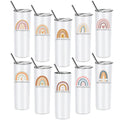 10 Pcs Gradation Teacher Gifts Thank You Inspirational Tumbler Cups Bulk End of Year Appreciation Gifts for Teacher Nurse Employee 20oz Stainless Steel Travel Cups Motivational Insulated Tumbler