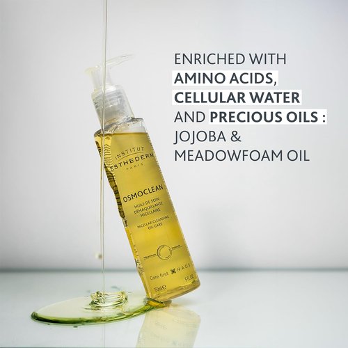 Institut Esthederm Micellar Cleansing Oil - Gentle Face Cleanser & Makeup Remover for All Skin Types | 150ml