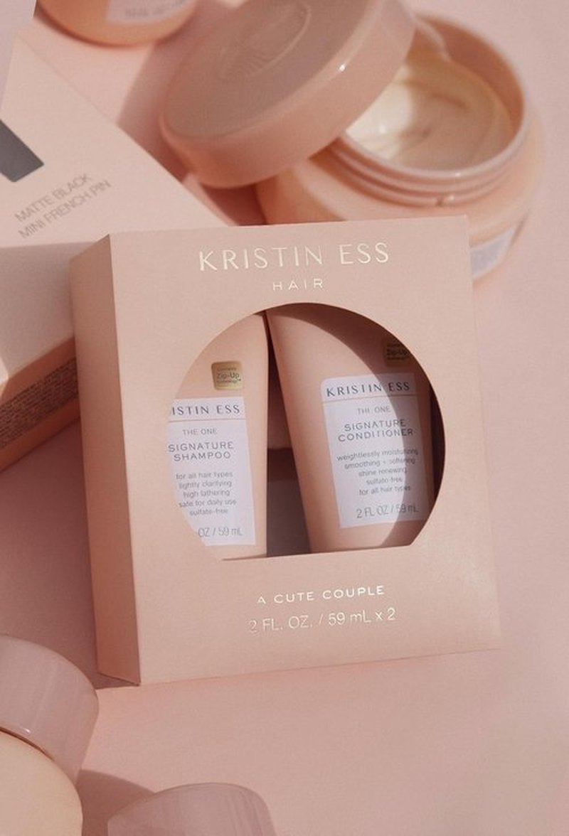 Kristin Ess Travel Size Salon Shampoo & Conditioner Set - Moisturizing, Anti-Frizz, Sulfate-Free | Vegan & Color Safe