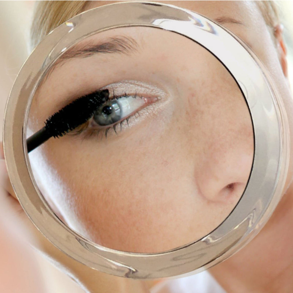15X Magnifying Mirror – Use for Makeup Application - Tweezing – and Blackhead/Blemish Removal – 6 Inch Round Mirror with Three Suction Cups for Easy Mounting - Great for Travel