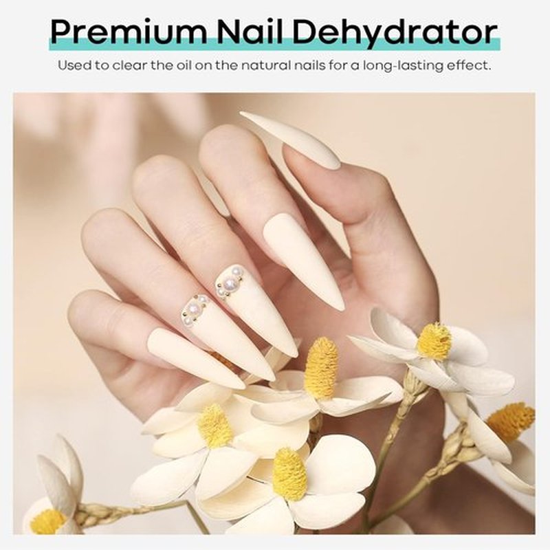 Modelones Nail Dehydrator - 15 ml Acid-Free Prep for Acrylic & Gel Nails | HEMA-Free Primer Bonder