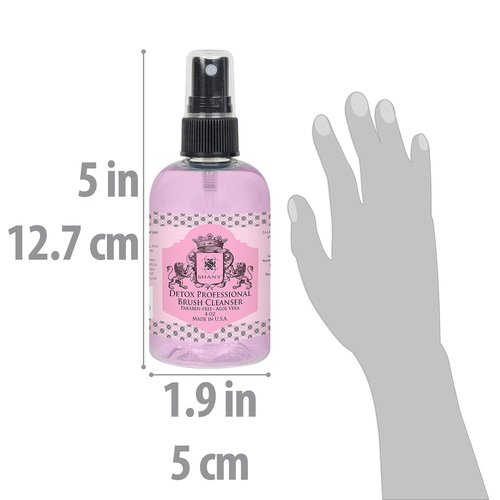 SHANY Detox Makeup Brush Cleaner - Paraben-Free, Vegan, Cruelty-Free Formula - 4oz Instant Dry