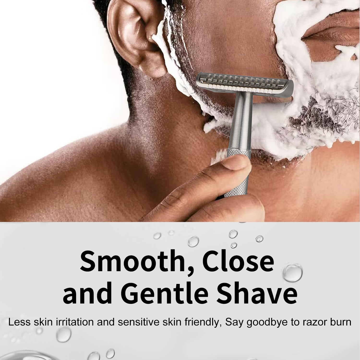 Double Edge Safety Razors for Men, Stainless Steel Single Blade Razor