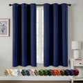 MIULEE Navy Blue Blackout Curtains - Thermal Insulated Room Darkening Drapes | 63 Inch, 2 Panels