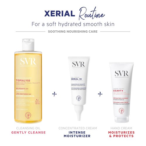SVR Xerial 30 Body Gel Cream - 48HR Moisturizer & Exfoliant for Dry, Bumpy Skin | 2.5 fl. oz.