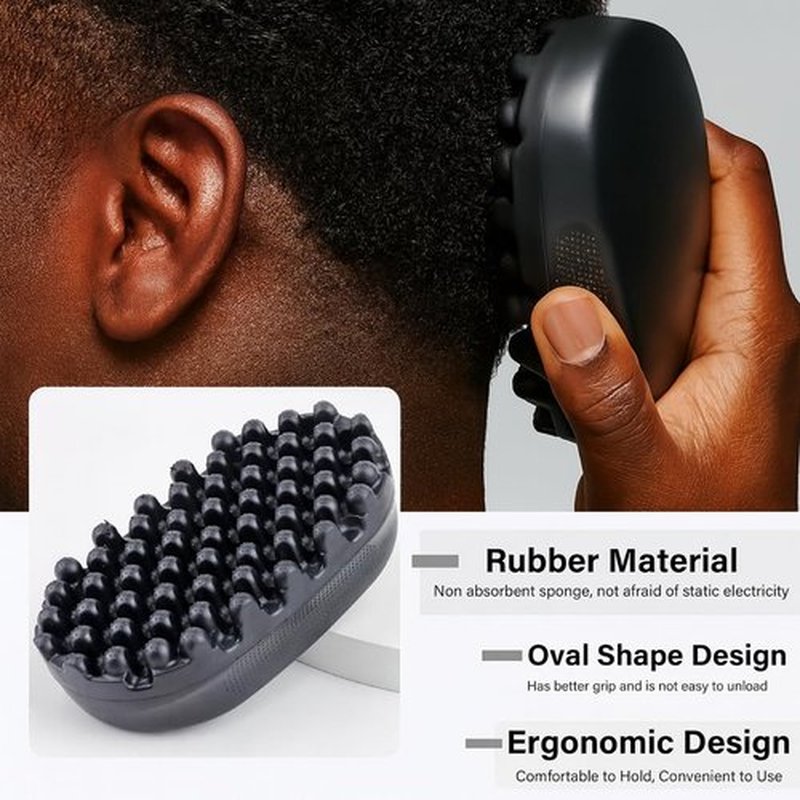 Essential Aura Luxury Twist Styler – Durable, Washable Comb Brush, a Premium Alternative to Hair Sponges for Afro, Curly, Coiled & 4C Hair, Ideal for Daily or Professional Use (Black)