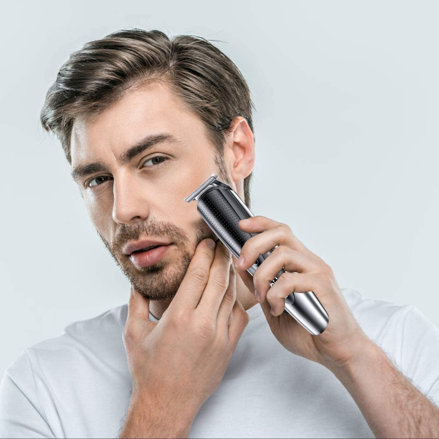 Hatteker Beard Trimmer Hair Clippers Mustache Trimmer Shavers for Men Hair Trimmer Nose Trimmer Body Trimmer 5-in-1 Cordless Haircut Kit for Men Waterproof