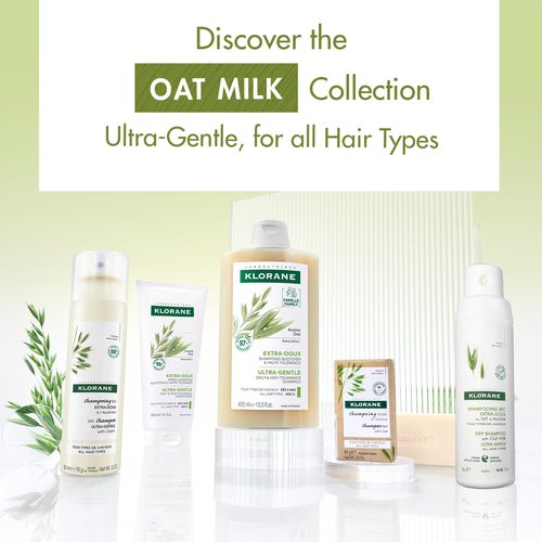 Klorane Ultra-Gentle Shampoo with Oat Milk - Sulfate-Free & Hypoallergenic - Vegan Formula - 13.5 fl. oz.