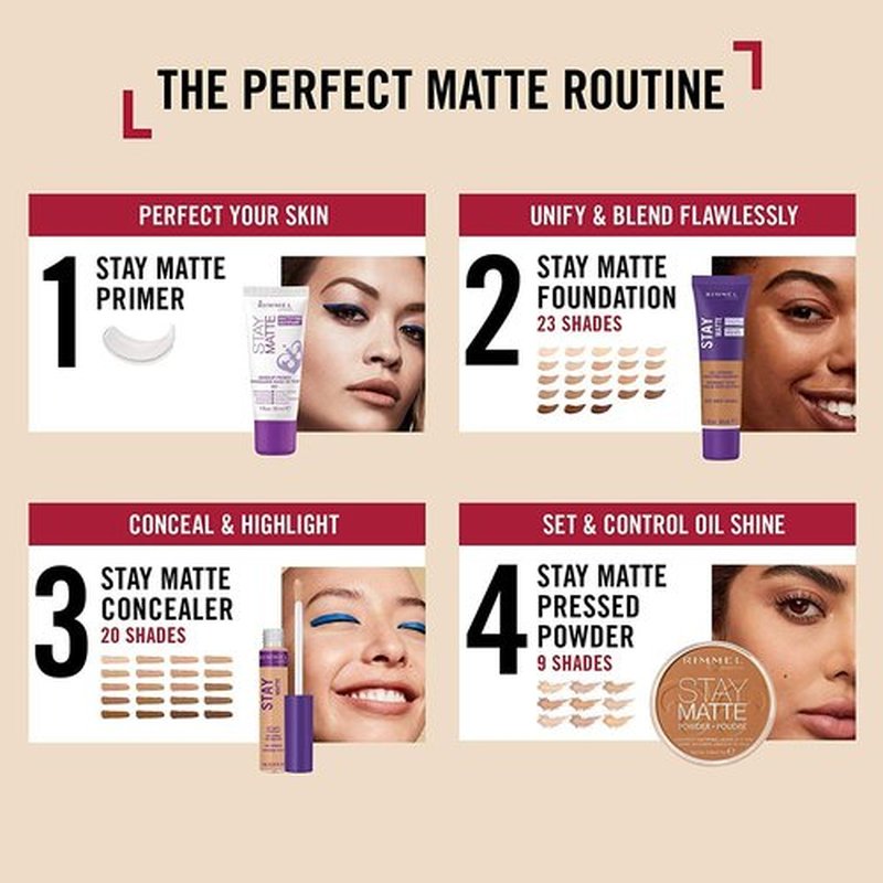 Rimmel London Stay Matte Liquid Mousse - 603 Chocolate - Foundation, Lightweight, Shine Control, Oil-Free, 1oz