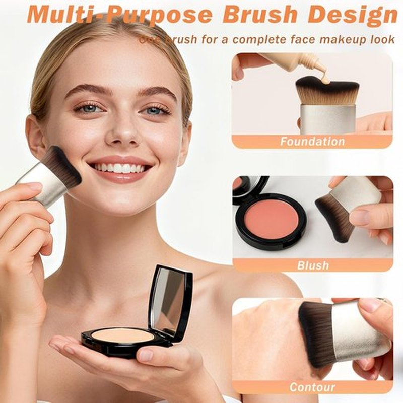 Kabuki Self Tanner Brush - Flawless Full Body & Face Makeup Applicator for Tanning, Bronzer & Lotion