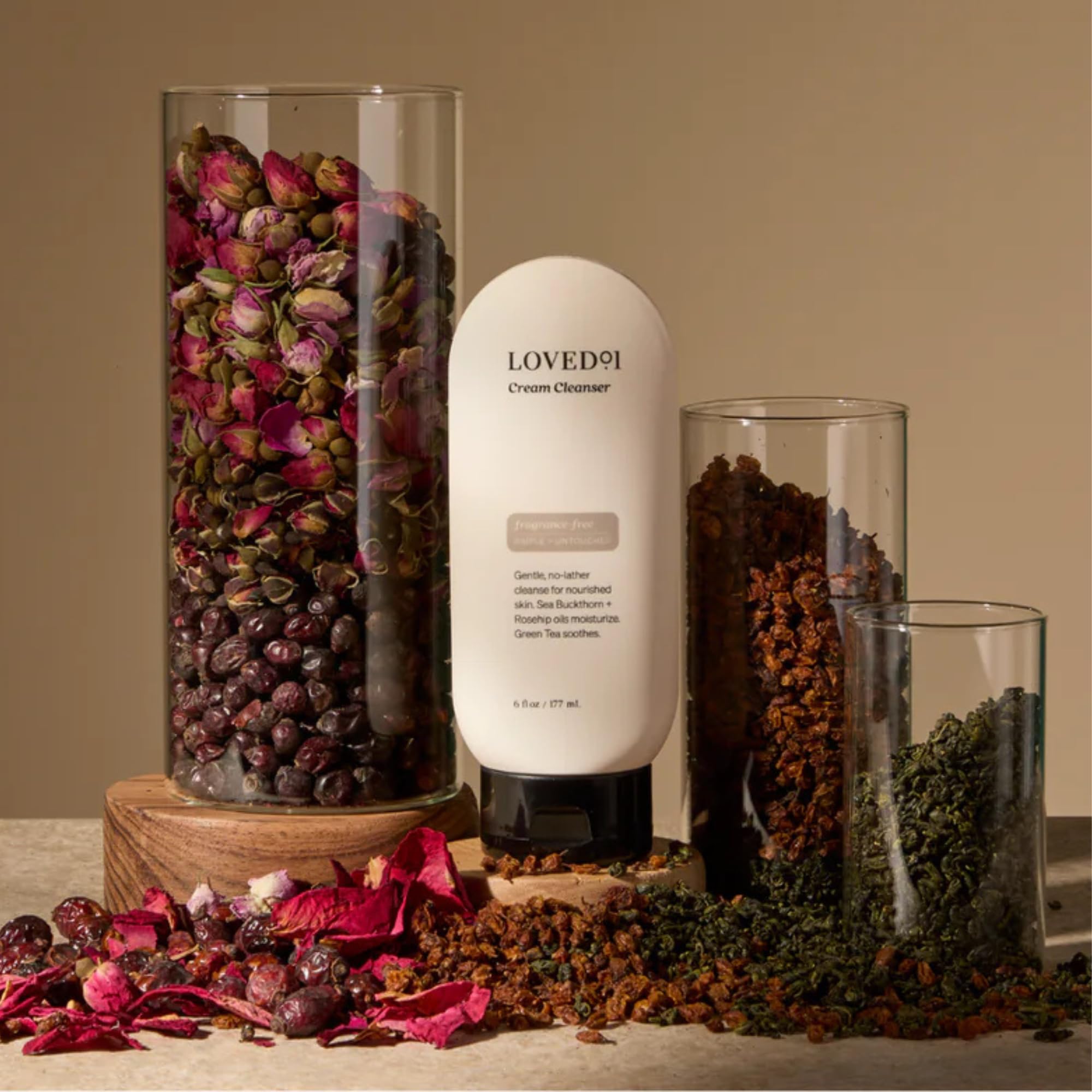 Loved01 Gentle Cream Cleanser for Face & Body, John Legend Skincare, Just Because Floral Scent, Daily Hydrating Wash with Rosehip Oil, For Dry & Sensitive Skin, Vegan & Cruelty-Free, 2-Pack, 6 oz each