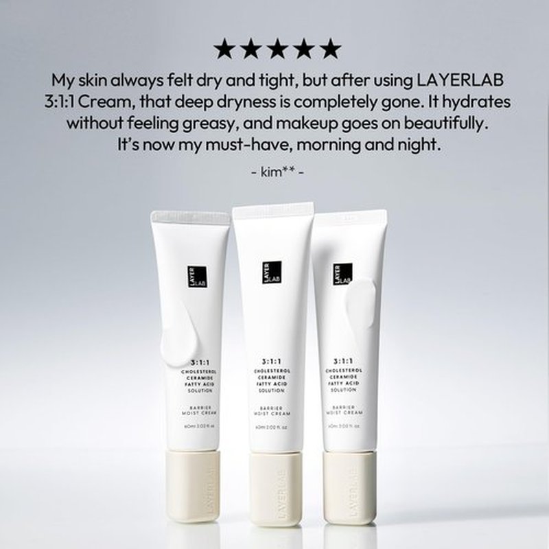 LAYERLAB Barrier Moist Cream - Up to 100H Hydration Face Moisturizer with Ceramide, Cholesterol, K-Beauty Skincare with Shea Butter for Deep Hydration & Moisture Barrier Support 2.02 fl oz