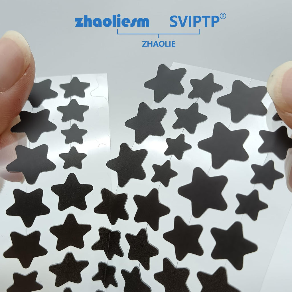 ZHAOLIESM Black Star Pimple Patches for Face, 153 Counts Hydrocolloid Star Acne Patches, Cute Zit Covers for Face, Spot Stickers with Tea Tree, Salicylic Acid and Cica Oil