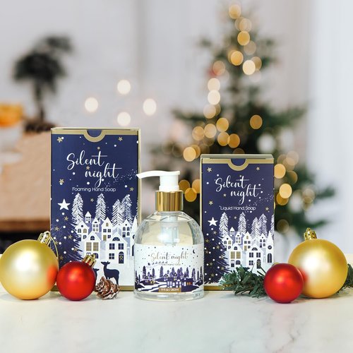 ROMIIE ZOI Christmas Liquid Hand Soap with Gift Box - 260ml/ 9 fl. Oz - Variety Pack of 3（Silent Night，Snowy Christmas,Holiday Magic）