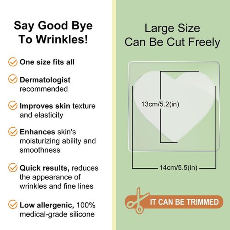 LABOLOW Chest Wrinkle Pads - 3-Pack Reusable Ant-Wrinkle Silicone Patches for Skin Firming,Silicone Patches Smoothing & Hydration & Skin Tightening Overnight Chest Pads (Lasts Up to 3 Months) s1