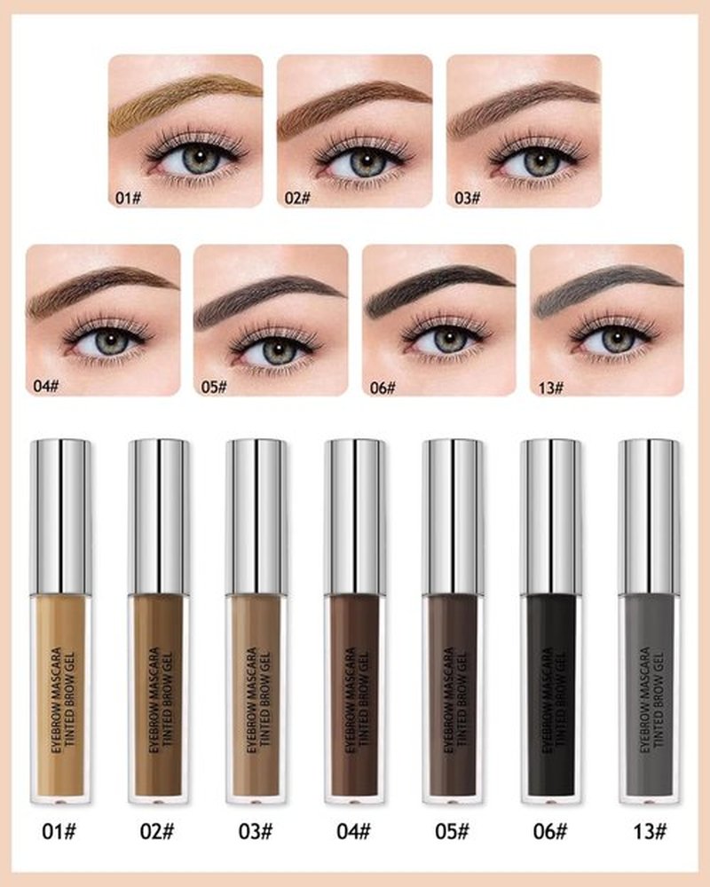 Skiennix Waterproof Tinted Brow Gel | Long-Lasting Smudgeproof Eyebrow Makeup | Blonde with Brow Razor Brush