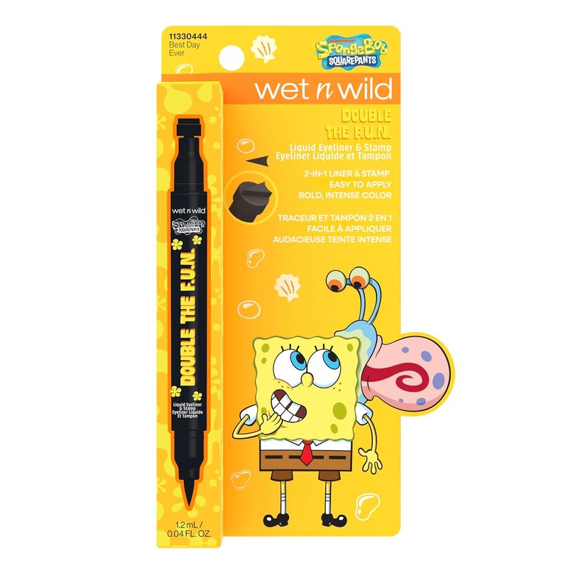 Wet n Wild Spongebob Liquid Eyeliner & Stamp - Double The F.U.N. | Vibrant Color & Easy Application
