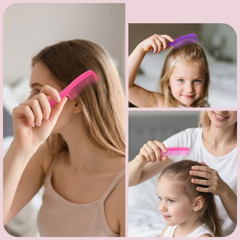 Gisdo 100 Pcs Hair Comb Set in Bulk Individually Wrapped, Pocket Comb & Wide tooth Hairbrush Set for Women Kids Hotel,Airbnb,Shelter/Homeless/Nursing Home/Charity(Bright Color)