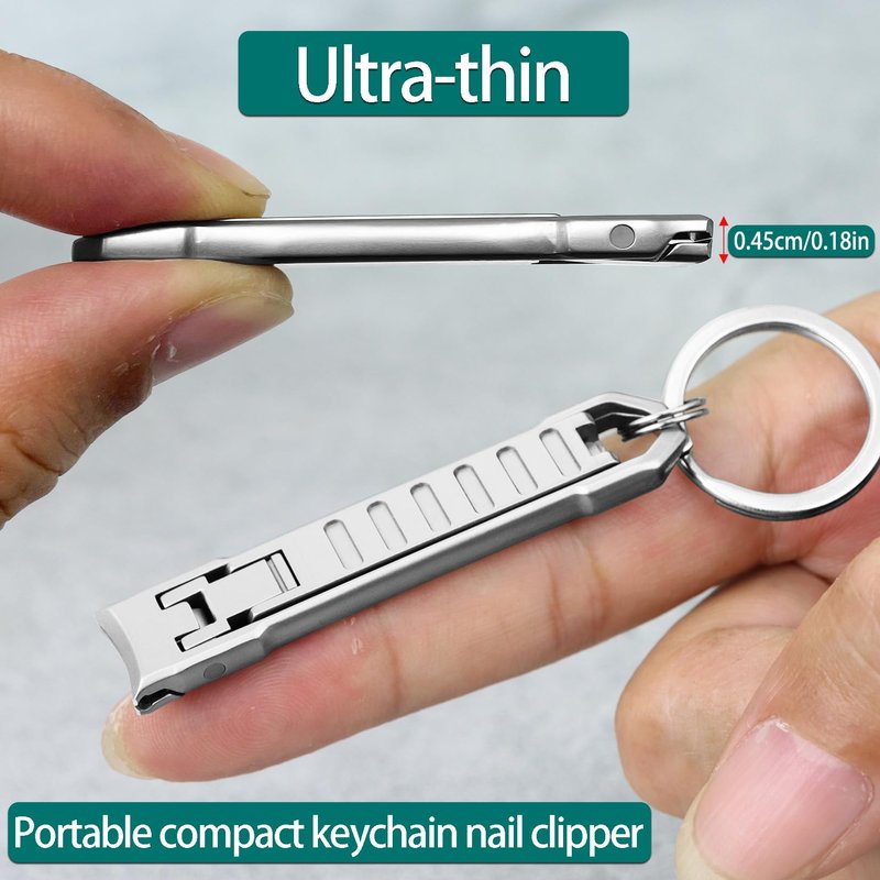 XGIZMOO Mini Nail Clippers for Men Ultra Thin,Portable Travel Small Nail Clipper,Keychain Nail Trimmer Set