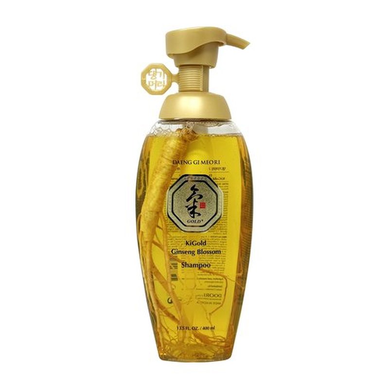 Daeng Gi Meo Ri- Ki Gold Ginseng Blossom Shampoo 13.5 FL OZ/ 400ml, Real Ginseng Inside, Herbal Shampoo, Hair Growth, Preventing Hair Loss