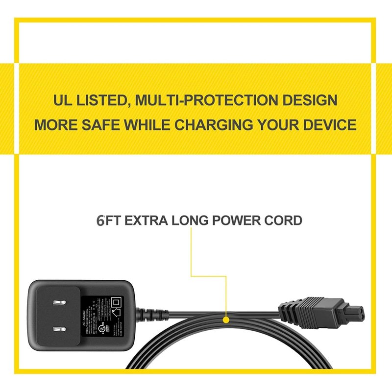 VIFOCUFY AC Adapter Charger Replacement for Shark XA2950 V2950 V2945Z YLS0041T110025 Floor Vacuum Cleaner Power Cord Charger Power Supply with UL Listed