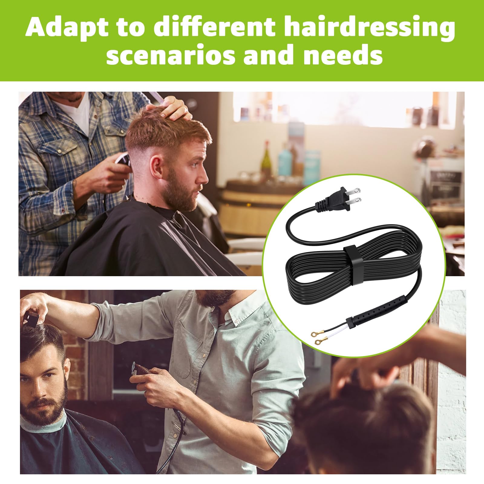 Replacement Hair Clippers Power Cord for Oster Classic 76 Clippers – Durable,Flexible Professional Hair Clippers Cord 8FT