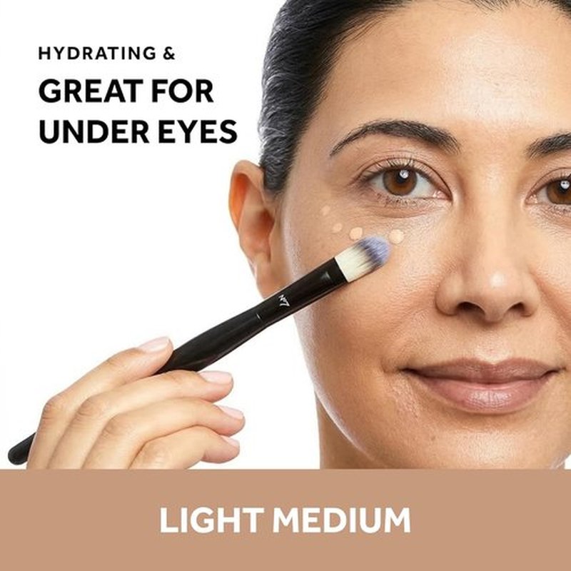 No7 Lift & Luminate Triple Action Serum Concealer - Light Medium | Anti-Aging Liquid Makeup for Blemishes & Dark Circles (8ml)