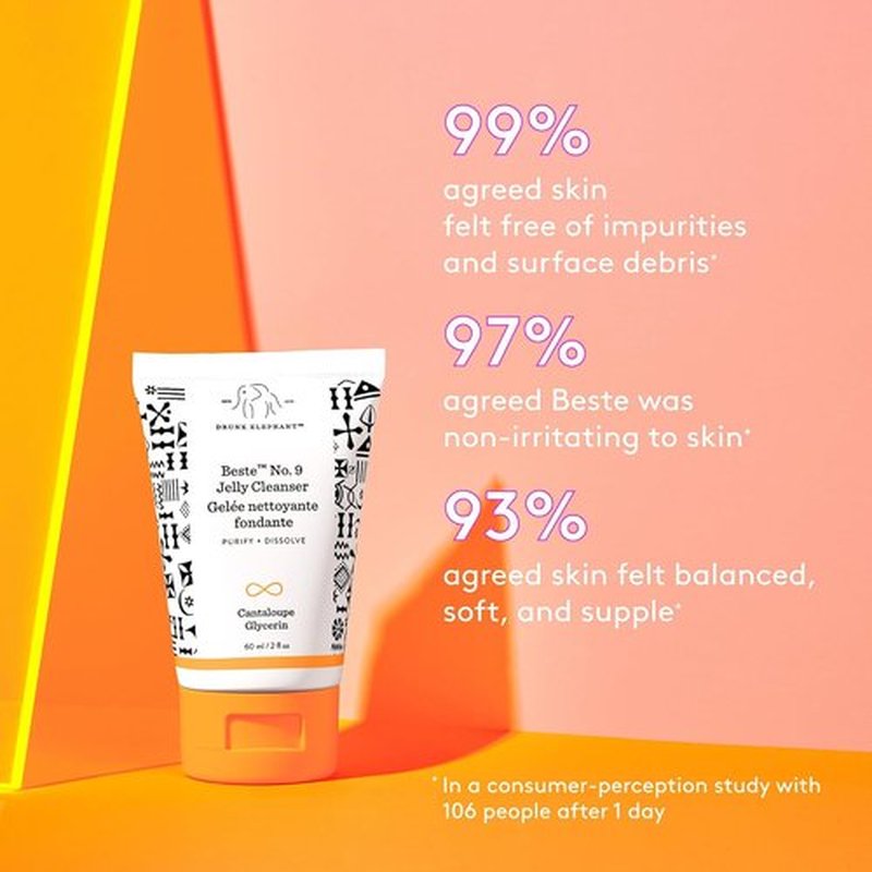 Drunk Elephant Beste No. 9 Jelly Cleanser - Travel-Size Gel Face Wash - Clean & Cruelty-Free Skincare
