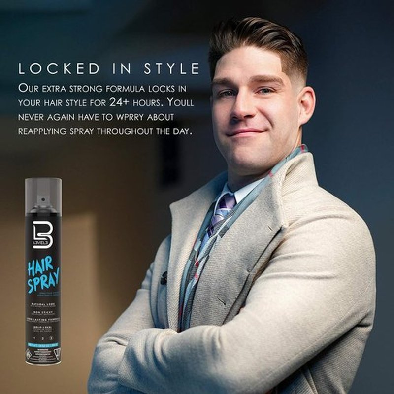 Level 3 Hair Spray by L3 - Long-Lasting Strong Hold for All Hair Types - 12.95 Fl Oz