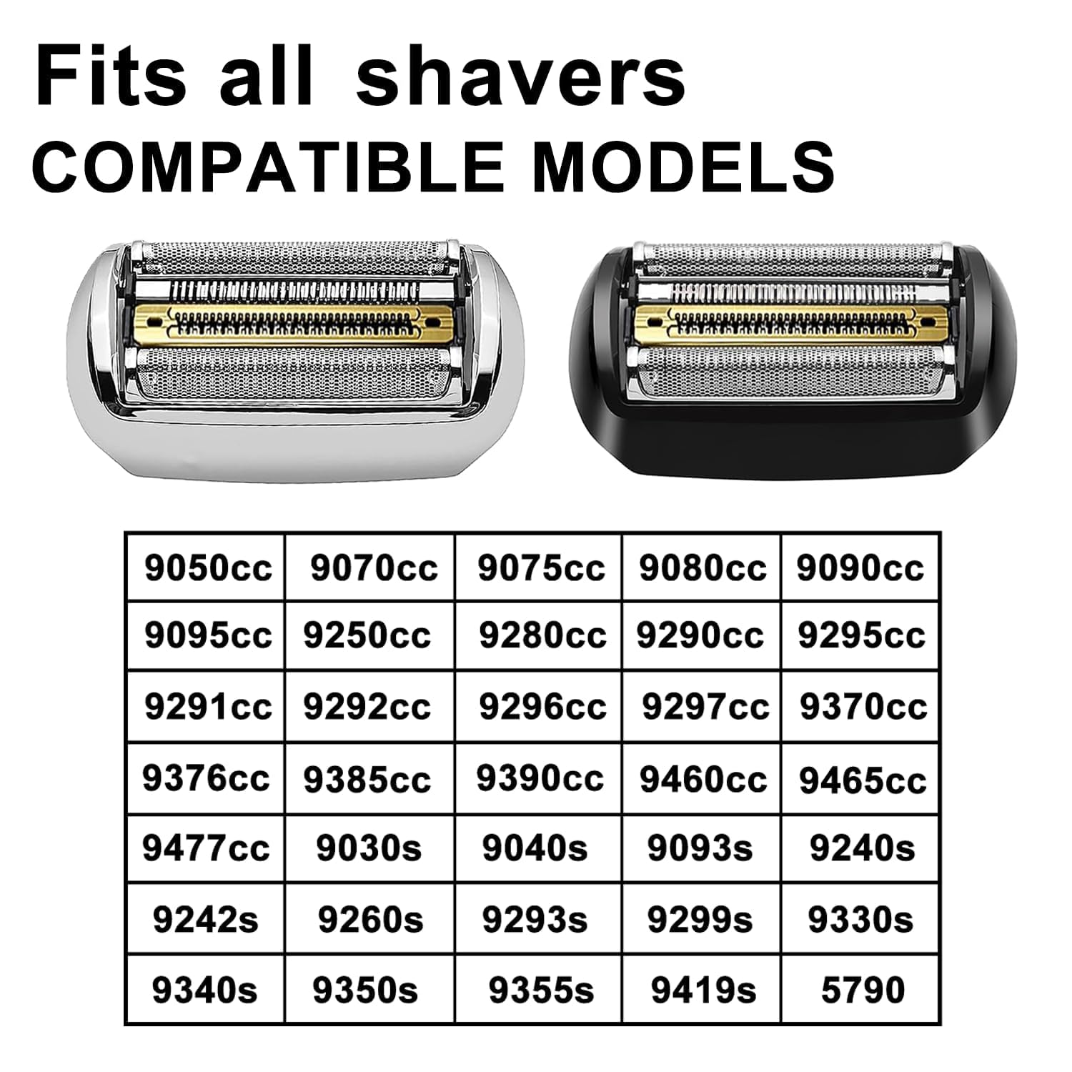 2pakcs 92B Electric Replacement Shaver Head Series 9 Accessories Shaver Compatible with Braun Series 9 Electric Razors 9290cc, 9291cc, 9370cc, 9293s, 9385cc, 9390cc, 9330s, 9296cc (Upgraded ver.)